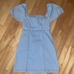 Denim Dress, puffed sleeves